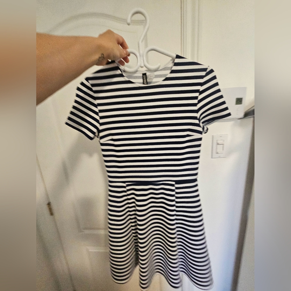 Divided striped dress